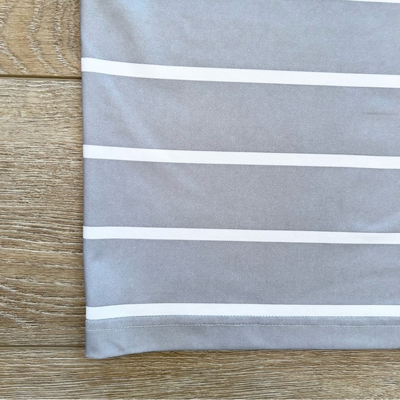 Slazenger Men’s Golf Sport Polo Shirt Size XL Gray Striped Front Breathable - Picture 5 of 8